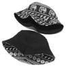 Nuevo sombrero de sol de lona con estampado de elefantes europeo y americano, verano casual versátil de doble cara, sombrero de pescador estilo étnico, sombrero tipo cubeta