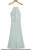 Comercio exterior 2023 Otoño europeo y americano nueva moda cuello bajo sin mangas textura satén de seda vestido de tirantes femenino 7904331