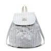 Mochila Listrada de Alto Acabamento para Estudantes Universitárias, Adequada para o Dia a Dia e Uso Casual, Pequena Mochila Escolar, Mochila de Estilo Fresco para Uso ao Ar Livre