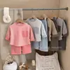 Conjunto de Roupa Íntima Térmica Infantil para Outono e Inverno, Pijama Quente Listrado para Meninos e Meninas, Pijama Sem Costura