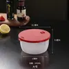 Caixa de Almoço Espessa para Micro-ondas Plástico Redondo Crisper Congelado Geladeira Tigela de Conservação de Frescor Caixa de Aquecimento para Micro-ondas