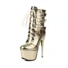 Botines Cortos de Mujer con Tacón Fino Super Alto Botines de Mujer Patentados Punta Redonda Tacón Fino Super Alto Hebilla con Correa Botines de Tobillo para Mujer Botas de Escenario