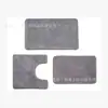 Alfombrilla de Piso Simple Más Vendida en Amazon Transfronteriza Imitación Cachemir para el Hogar Baño Color Sólido Inodoro Juego de Tres Piezas Alfombrilla Resistente a las Manchas
