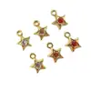 Colgante de estrella de circonita microincrustada con baño de cobre, collar y pulsera que conservan el color, colgante para DIY, materiales y accesorios para joyería hecha a mano
