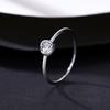 Anillo de Diamantes en Forma de Corazón Pag&Mag Anillo de Plata Artificial S925 Anillo de Corazón Joyería Exquisita Simple Versátil Estilo K