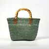 Nuevo Bolso de Mimbre Bolso con Asa de Bambú Bolso Tote Tejido de Bambú Retro Simple Bolsa de Compras de Gran Capacidad Bolso Tejido Versátil