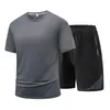 Roupa Casual de Verão 2025 com Camiseta de Seda de Gelo e Shorts, Estilo Fashion Estampado
