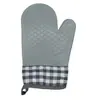 Guantes anti-escaldaduras con aislamiento térmico de silicona gruesa para horno de cocina, especial para hornear a alta temperatura, antideslizantes y anti-calor, para horno microondas.