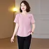 Mamá Verano 2026 Nuevo Conjunto Deportivo para Mujer Ropa para Personas de Mediana Edad y Mayores Camiseta de Manga Corta Casual Conjunto de Dos Piezas Mujer