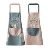 Delantal de Cocina Conejo Guirnalda Impermeable Terciopelo Coral Delantal Toalla de Mano Delantal de Cuello Halter Delantal Estilo Coreano Stock Disponible Venta al por Mayor