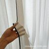 Cortina de gasa de lino y algodón estilo japonés color crema sala de estar Xu Cun Ke Qiao fábrica de cortinas venta al por mayor crema lino mosquitera