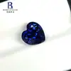 Gema cultivada em laboratório azul royal pedra solta safira redonda gota de lágrima formato de coração formato especial cultivada em laboratório Tila Fa
