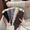 Calcetines para Mujer Otoño/Invierno 2026 Estilo Japonés Color Sólido Calentadores de Piernas Fruncidos sin Pies Calcetines de Ballet de Doble Aguja Adelgazantes hasta la Rodilla