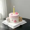 Decoración de pastel del Día de San Valentín chino, adorno de cachorro de dibujos animados lindo, vela espiral, inserto de decoración para hornear, accesorio de tarjeta