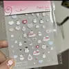 Calcomanía Estéreo Impermeable Navideña Linda de Dibujos Animados en Relieve Manicura DIY Pegatina para Uñas Portalápices Decoración para Estudiantes