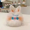 Horquilla de amor hecha a mano Llavero de peluche de conejo Colgante de bolsa de dibujos animados creativo famoso en Internet Joyería de regalo para estudiantes
