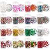 Maquillaje de Navidad para Uñas Lentejuelas Polvo de Brillo Copo de Nieve Estrella de Cinco Puntas Árbol de Navidad Accesorios para Arte de Uñas Calcomanías para Uñas