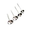 Accesorios de Plata de Ley S925 Soportes para Perlas Agujas para Pendientes con Clavos Colgantes para Orejas Soportes para Cuentas Tazón para Manualidades Agujas Vacías Agujas de Cabeza Cóncava Venta al por Mayor