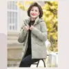 Casaco de Algodão de Inverno para Mãe, Jaqueta Curta Estilosa da Moda, Novo Modelo 2025, Jaqueta Acolchoada de Algodão para Mulheres de Meia-Idade e Idosas, Roupa de Inverno com Acolchoado de Algodão