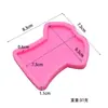 Molde de Silicona para Resina de Cristal DIY Diseño de Dibujos Animados de Pata de Oso en Forma de Corazón Molde para Colgante de Llavero Hecho a Mano