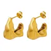 Tribunal griego retro nicho diseño original aretes irregulares repujados aretes mujer transfronterizo acero de titanio venta al por mayor joyería