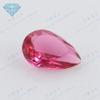 Huagang gema em forma de pêra 3 # rosa de vidro vermelho pedra nua atacado gota - em forma de fundo afiado 3 rubi gema broca artificial