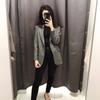 Chaqueta de traje de espiguilla holgada y delgada de moda nueva para mujer de estilo europeo y americano transfronterizo al por mayor para combinar con todo