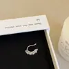 Diseño Estrella Lazo Perla Circonita Clip para Oreja Femenino Elegante Nicho Exquisito Pendientes Versátiles sin Pendientes Pendientes