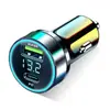 Carregador de Celular para Carro Cabeça de Carregamento Super Rápido Liga Metálica Visor Digital Carregamento Rápido PD Carregamento Flash Bateria de Tela de Motocicleta Uso Universal Global