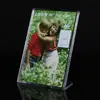 Tarjeta de Señalización de Escritorio de Plexiglás Acrílico Personalizada tipo L tarjeta de escritorio tarjeta de exhibición vertical de escritorio soporte de exhibición publicitaria