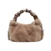 Bolso Peludo Retro para Mujer Otoño e Invierno 2025 Nuevo Bolso de Mano Peludo de Nicho Bolso Cruzado de Peluche Terciopelo Tendencia