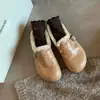 Em estoque, envia imediatamente! Chinelos Birkenstock redondos com salto oculto e pelúcia, fecho de fivela para pessoa preguiçosa, pantufas de algodão quentes para uso externo com forro de fleece