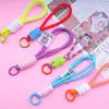 Colgante Llavero de Cuerda Trenzada de Nylon Anudada Bloque de Color Correa Corta para Teléfono Desmontable Accesorio de Correa Colgante Anti-Pérdida