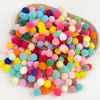 Pompones de Poliéster de Alta Elasticidad de Colores Mixtos y Tamaños Variados Accesorios para el Cabello DIY Accesorios para Sombreros Accesorios Decorativos de Piel para Ropa