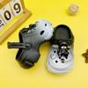 Verano Nuevo EVA Zapatos de Agujeros Versátiles Niños y Niñas Suela Suave Antideslizante Dibujos Animados Negro MM Sandalias de Oso