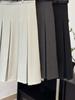 Falda plisada gris de longitud media para mujer, estilo preppy, cintura alta, efecto adelgazante, falda de media longitud que cubre la cadera con cinturón 9674