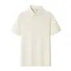Camisa polo de manga corta 52% algodón para hombre y mujer, camiseta de verano para hombre de negocios formal color liso para mediana edad y jóvenes de media manga con cuello camisero
