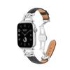 Para Correa de Apple Watch Cabeza Y Hebilla Mariposa iwatch10Ultra Cuero Correa Patrón Lichi Transfronteriza