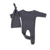 Roupas de fotografia para recém-nascidos europeias e americanas macacão de tricô touca de cauda longa conjunto de duas peças manga longa botão nos pés macacão de escalada