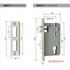 Cerradura de puerta de habitación cuerpo de cerradura 50 interior dormitorio cerradura de puerta de madera cuerpo de cerradura silencioso cilindro de cerradura de manija de lengüeta simple 4050 venta directa de fábrica
