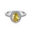 Anillo de plata S925 transfronterizo para mujer, de lujo, ligero, de alta gama, con diamantes de carbono y amarillo girasol.