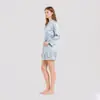 Bata de verano fina de seda para mujer, corte holgado, favorecedora para damas de honor y novias, bata para la mañana de la boda, bata de baño 100% seda de morera