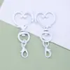 Popular Llavero de Corazón Pintado de Colores, Conector de Llavero con Forma de Corazón de Colores Caramelo, Accesorio de Hebilla para Puerta DIY