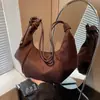 Bolsa Transversal Vintage Melad Formato Dumpling para Mulheres Nova 2025 Outono/Inverno Bolsa de Ombro com Textura Única Versátil Bolsa Croissant