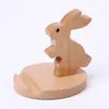 Soporte de escritorio plano de madera maciza soporte para teléfono móvil lindo creativo soporte para teléfono móvil de escritorio venta al por mayor logo grabado