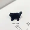 Broche de Metal Estilo Japonês Fofo de Nicho, Broche Criativo e Único de Gato Preto, Acessório de Bolsa Versátil para Presente