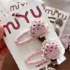 Versión Coreana Dulce y Linda Hongo Bordado Encaje para el Cabello Infantil Pinza Lateral Versátil para el Cabello para Niñas
