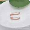 Accesorios de Joyería DIY Cobre Chapado en Oro Real Micro Aretes de Gancho para la Oreja Perla Soporte Vacío Aretes Coreanos para Mujer HW01