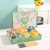 Juego de Cuencos Florales Acuarela Cerámica Plato Tazón de Arroz Vajilla Transfronteriza Caja de Regalo Estilo Ins Corazón de Niña