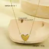 Comercio Exterior Europeo y Americano Día de San Valentín Amor Acero Inoxidable Collar Lujo Ligero Alto Sentido Acero de Titanio Corazón de Melocotón Cadena para Clavícula Joyería Transfronteriza